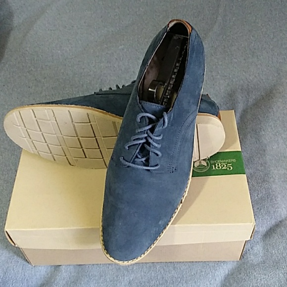 Clark's navy suede oxford shoes - Picture 1 of 4